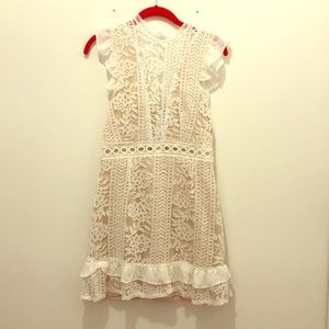 NWT lace see through dress with nude lining